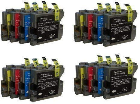 16 Druckerpatronen für Brother mit freier Farbauswahl ersetzt LC970 LC1000 DCP-130C DCP-135C DCP-150C, DCP-330C DCP-350C DCP-357C DCP-540C DCP-560CN DCP-750CW DCP-770CW MFC-235C MFC-240C, MFC-260C MFC-440CN MFC-465CN MFC-660CN MFC-680CN MFC-845CW MFC-885CW MFC-3360CN MFC-5460CN MFC-5860CN
