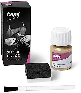 KAPS Super Color – Teinture pour Cuir Naturel – Matières Synthétiques et Textiles – 25 ml – Plusieurs couleurs, Beige 130