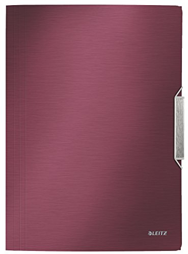 Leitz 39770028 Eckspannermappe Style, A4, PP, granat rot