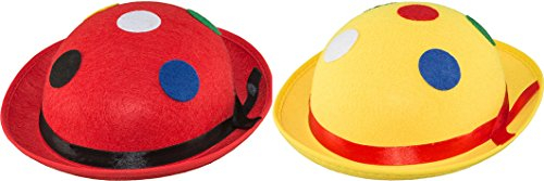 Orlob Faschingshut Clown Melone mit Punkten (rot)