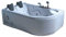 Whirlpool corner bath 170 x 115 cm glass panel, lighting FM Radio Taps 2 person