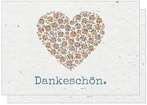 Dankeskarten - Dankeschön, Danksagung nach Hochzeit, Geburtstag, Konfirmation u.v.m. : 20 Karten mit 20 Umschlägen.