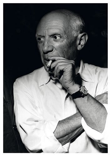 3er-Pack: Postkarte A6 +++ LUSTIG von modern times +++ PABLO PICASSO 1957 +++ MODERN TIMES © akg-images/Jean Dieuzaide