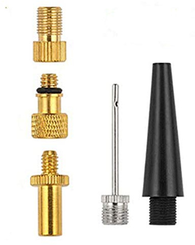 5er Ventil Adapter Set Fahrradventil Adapter Iglatt® Ventiladapterkit Autoventil Blitzventil Sclaverandventil für Kompressor Fahrradpumpe Standpumpe SV AV DV Auto Tankstelle Luftmatratze Ballpumpe
