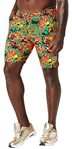Zumba Fitness Herren Get Tropical Shorts Männer Unterseiten, Zumba Green, XS