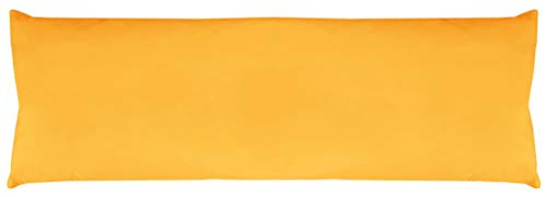 Bestlivings Seitenschläfer Kissenhülle Kissenfüllung Körperkissen, bequem und anschmiegsam in vielen erhältlich (ca. 40x120cm / Hellorange - Marigold)