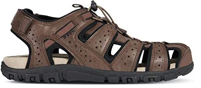 Geox Homme Uomo Sandal Strada B Sandales, Brown, 43 EU