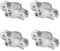 PRIOstahl® Rohrschellen aus Edelstahl V2A f. Stockschrauben - Rohrhalter Rohrbefestigung Rohr (3/4 Zoll, 25-31mm, 4 Stück)