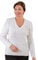 Fashion Friendly Ladies V-Neck Cable Knit Jumper | 8 Available (White, Medium)
