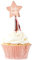 Ginger Ray Cupcake-Topper mit Rotgold foliert, glitzernde Sterne, Babyparty, 12 Stück