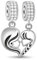 GNOCE Mutter und Tochter Charm Anhänger 925 Sterling Silber Mütterliche Bindung Perlen Charms mit Zirkonia für Armbänder Halsketten Familie (Style-1)