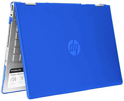 mCover Hard Shell Case for 14 HP Pavilion X360 14-CDxxxx / 14-DDxxxx Series Convertible 2-in-1 laptops (14 HP Pavilion X360 14-CD/DD Series, Blue)