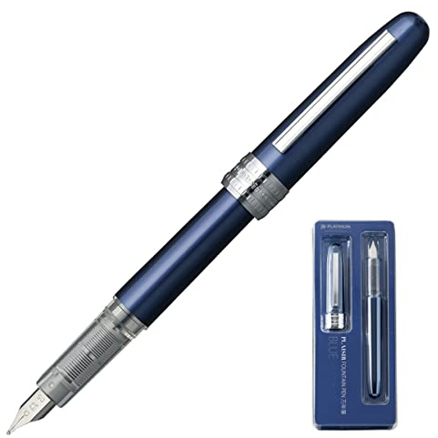 PLATINUM Plaisir PGB-1000#56 Füllfederhalter/Federstärken: M Medium Mittlere/Farbe: Blue/Blau/Handgefertigt/Kunststoffverpackung/Füllhalter