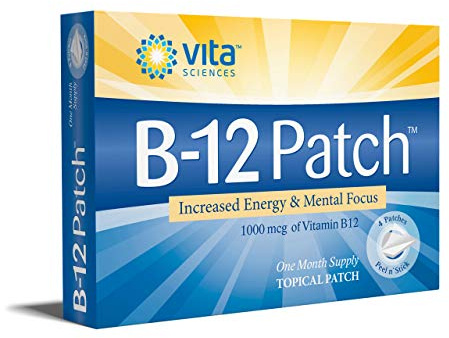 Vita Sciences Vitamin B12 Patch - Extra Strength Formula for Men and Women, 1 Month Supply. Boost Energy, Focus, Memory & Metabolism