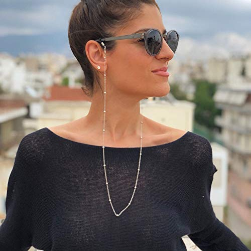 Yienate Boho-Brillenketten mit Perlen aus Metalllegierung, rutschfeste Brillenkette, modisches Brillenzubehör, Brillenhalter, Sonnenbrillenhalter, Brillenband, für Damen und Mädchen, Gold