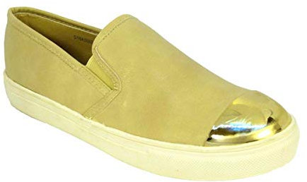 Womens Ladies Flat Slip On Espadrilles Pumps Canvas Plimsoles Shoes Size 6 Beige (D16A3052)