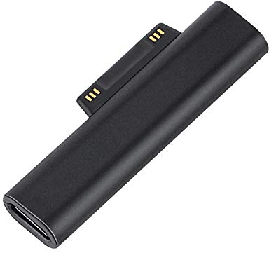 SUPERNIGHT 15V 3A Type C Adapter to Surface Plug Adapter Charging Adapter Type C Replacement for Microsoft Surface Pro/Surface Laptop/Surface Go/Surface Book (1 Pack)