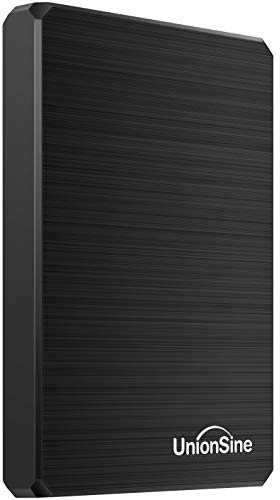 UnionSine 2,5 500GB Ultra Slim Hard Disk Esterno Portatile USB3.0 SATA HDD Storage per PC, Mac, Desktop, Laptop, MacBook, Chromebook (Nero)