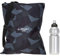 Elephant Turnbeutel Sportbeutel Hero Signature Attach Bag Tasche fixierbar Jungen Mädchen Auswahl passt zu Cyber Camo, Two Tone, Flower, Cube oder Plaid + Trinkflasche (Cyber Camo Grün 12774)