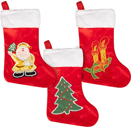 Bock op Kölle Weihnachtsstrumpf 3 versch. Motive aus Samt, Nikolausstrumpf, befüllen, verschenken, freuen (Tannenbaum)