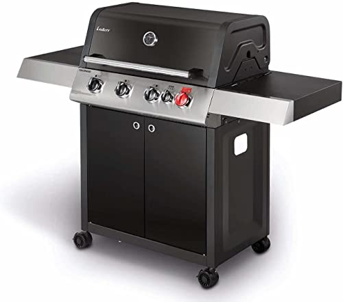 Enders Colorado 4 I Turbo Barbacoa gas - Barbacoa de gas con infrarrojos, Heat Range, Simple Clean y rejilla esmaltada - Barbacoa con tapa con 2 estantes, portacaliente y 4 quemadores #8521633