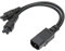 Cuifati Single IEC 320 C14 Stecker auf Dual C5 Buchse Power Y Splitter Adapter Kabel, 10A 250V 1 in 2 Out C14 auf Dual C5 Y Splitter Power Plug Kabel für LCD Schreibtischlampe,