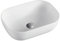 Lavabo Sobre Encimera Cerámico | Blanco Mate | Lavadero Baño Cerámico Sobremesa | Lavamanos Baño para Encimera Rectangular de 50,5cm x 40,5cm