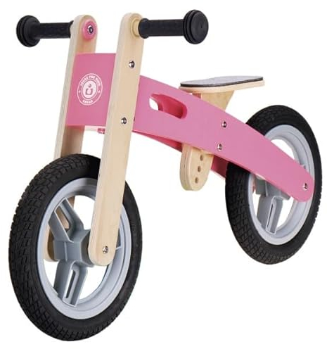 udeas Balance Bike 2in1 pink • Kinder Holzlaufrad Multifunktional Alter 3+