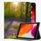 YEDNSOTEEN Coque iPad Mini 1,Coque iPad Mini 2,Coque iPad Mini 3,Mini Étui Case Housse de Léger Protection,Arbres Forêt Purple Flowers Sunlight avec Fonction Veille Automatique