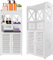 Qimu Bathroom Floor Cabinet,Waterproof FreeStanding Bathroom Storage Unit with Daily Use Layer and Cupboard Double Door,Multi-purpose PVC Cabinet for Store Toilet Paper,Shampoo,White 40x 25x 90CM