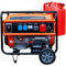 Gruppo elettrogeno, generatore di corrente 5,5kW 3F, Potenza max. 5500W, Capacità serbatoio 25l, funzionamiento fino a 11 ore, Protezione da guasti/sovraccarichi, generatore di benzina