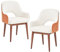 Esszimmerstühle 2er Set, Samt Küchenstuhl, Moderner Sessel Polstersessel mit Massivholzbeinen, Ergonomischer Stuhl für Wohnzimmer/Esszimmer, Beige