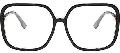 KAEOISFU Übergroße Quadratische Lesebrille für Damen, Mode Blaulicht Blockierende Computer Lesebrille, groß Computerleser, Geeignet für Menschen mit großen Köpfen und Gross Gesichtern
