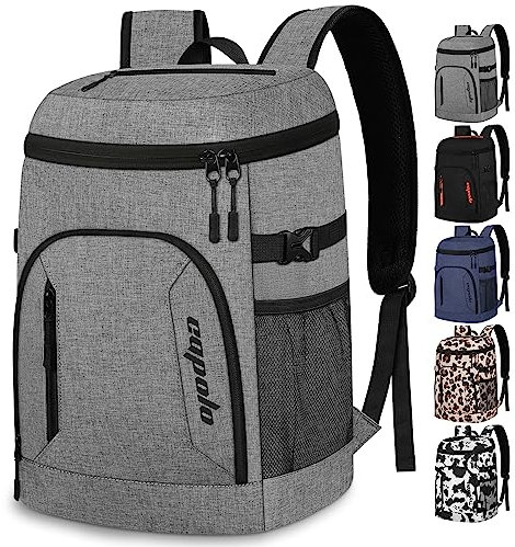 Capolo Rucksackkühler, isoliert, auslaufsicher, grau