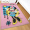 Disney Heimteppich für Kinder, offizielles Lizenzprodukt, für Kinderzimmer, Spielzimmer, Minnie Maus, rutschfest und waschbar, 80 x 120 cm
