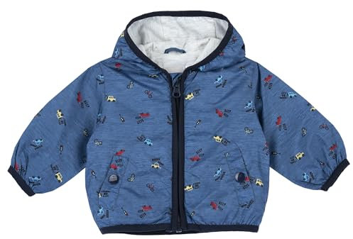 Chicco, Veste Bébé Coupe Vent, Blouson avec Capuche, Poches avec Boutons et Ouverture Frontale à Fermeture Éclair Pratique, Lavable en Machine, Vêtement Bébé 0-24 Mois., Conçu en Italie