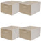 JAKAGO Foldable Wardrobe Storage Boxes 4 Pack, Superior Fabric Wardrobe Storage Organiser 39 x 29 x 20 cm, Clothes Drawers Organiser for Clothes Shirts Pants Towels Toys（Beige）