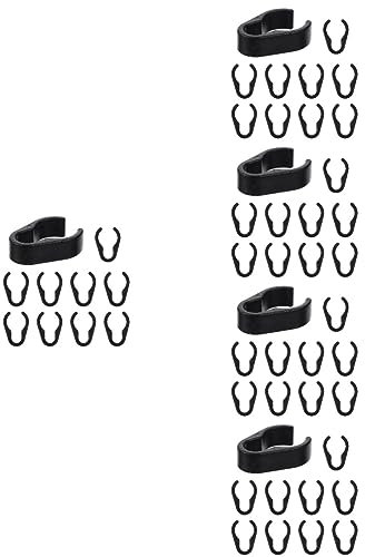 ABOOFAN 50pcs Mic Stand Cable Holder Tiny Microphone Pole Clamp Cable Clamp for Mic Boompole