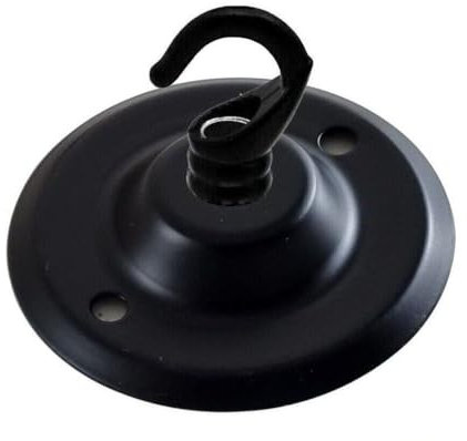 LEDSone Vintage Ceiling Rose Hook Plate Metal Black 75mm Chandelier Light Fitting with Pre-Drilled Holes for Mounting Chandliers Pendant Lights Wall Lamps Hanging Lights Planters Decorations