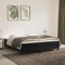 Hovothy Boxspringbett Samt 180x200 cm Stauraumbett Gepolsterter Plattformbettrahmen Einzelbett Ausziehbett für Schlafzimmer Gästezimmer Schwarz