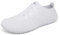 Merdoo Barfußschuhe Damen Herren Bequeme Barfuss Schuhe Damen Slip On Sneakers Weich Sportschuhe Leicht Turnschuhe rutschfest Laufschuhe Atmungsaktiv Barfussschuhe Walkingschuhe Unisex Weiß 40EU