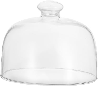 VINTORKY Cloche En Verre Pour Gâteau Couvercle Alimentaire Transparent 30 Cm Protection Anti-poussière Pour Desserts Et Pâtisseries Utilisation Domestique Design Élégant
