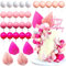 LaVenty Rosa Kugel Tortenaufleger Rosa Kuchen Dekoration Rosa Kugeln Dekoration für Hochzeit Party Babyparty Geburtstag Hochzeiten Disco Party