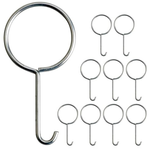 DOITOOL Drain Grid Puller, 10Pcs Stainless Steel Drain Lifting Hooks Shower Drain Removal Tool for Kitchen Bathroom Drain Grate