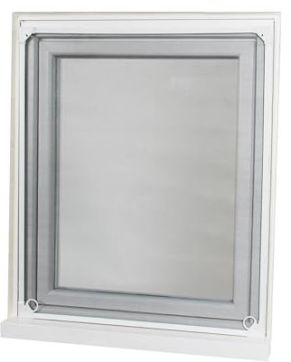 Moustiquaire fenêtre Fixation magnétique, recoupable et Amovible, Toile Anti-Insecte, Fixation sans perçage (100 x 120cm)