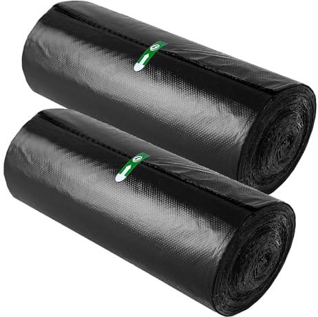 VAKOWOO 40 Bin Bags Liners, 150L Black Refuse Sacks, Leak Resistant, 30 μm Wheelie Bin Liner Rubbish Garbage Bags for Every Day Use, Kitchen, House Hold, Office (900mm X 1100mm)