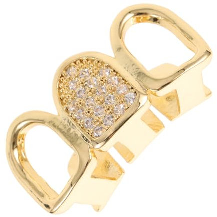 LIFKOME Goldene Zahn-grills Mit Hohl-design Abnehmbar Glänzend Modischer Hip-hop Zahnschmuck Für Frauen Für Partys Und Fotoshootings