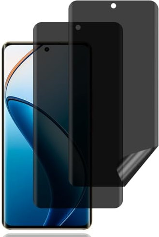 Protector Pantalla Privacidad para Realme 12 Pro 5G/Realme 12 Pro+ 5G [2 Piezas], Antiespia Película TPU Flexible, Anti-Rasguños, Sin Burbujas, Anti-Espía Protector Pantalla para Realme 12 Pro/12 Pro+