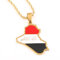 LYNEST Accessoires für Männer und Frauen Karte von Irak Flagge Drip Oil Edelstahl Anhänger Halskette Herren Damen Mode Anhänger Halskette Jubiläum, Halloween, Weihnachten, Geburtstagsgeschenke