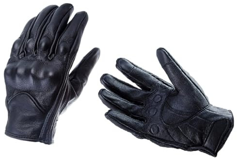 Anneome Winterhandschuhe Aus Echtem Leder Touchscreen-fähig Warm Und Gepolstert Für Radfahren Outdoor-aktivitäten Und Reisen s Schwarz